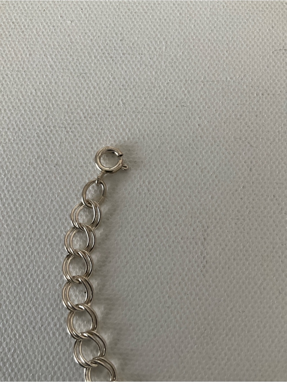 Classic Sterling Silver Linked Circle Charm Bracelet - Picture 3 of 4